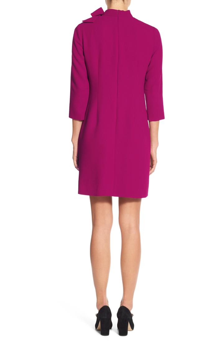 Women's Eliza J Bow Neck Crepe Shift Dress