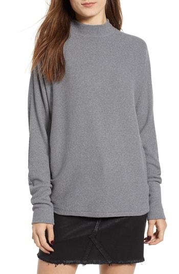 Women's Bp. Dolman Sleeve Ribbed Top, Size - Grey