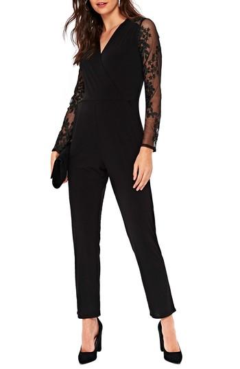 Women's Wallis Embroidered Sleeve Jumpsuit Us / 20 Uk - Black