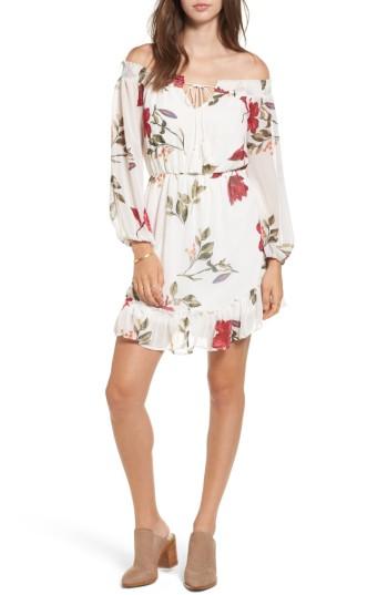 Women's Dee Elly Floral Off The Shoulder Dress - Ivory
