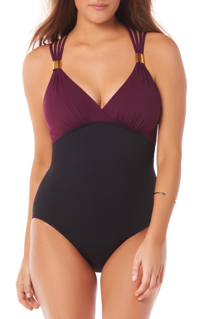 Women's Amoressa Phantom Horizon One-piece Swimsuit - Burgundy