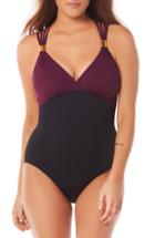Women's Amoressa Phantom Horizon One-piece Swimsuit - Burgundy