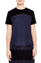 Women's Sandro Velvet Yoke Top