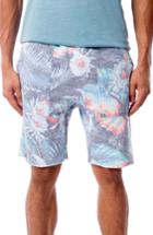 Men's Sol Angeles Aqua Flora Saddle Shorts - Blue