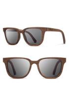 Women's Shwood 'prescott' 52mm Wood Sunglasses - Walnut/ Grey