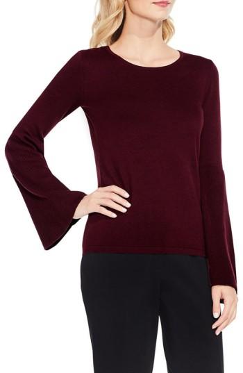 Women's Vince Camuto Ribbed Bell Sleeve Sweater - Red