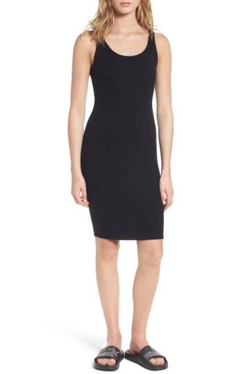 Women's Lush Rib Knit Body-con Dress - Black