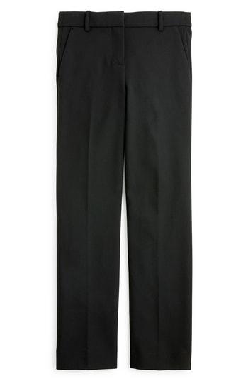Women's J.crew Wide Leg Pant In Four Season Stretch - Black
