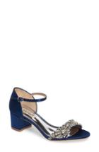 Women's Badgley Mischka Mareva Ankle Strap Block Heel Sandal .5 M - Blue