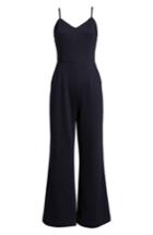 Women's 1.state Pinstripe Wide Leg Jumpsuit - Blue