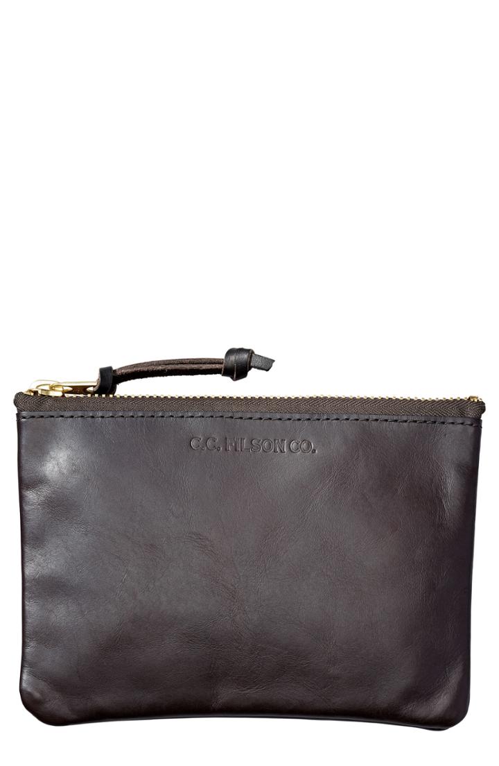 Men's Filson Medium Leather Zipper Pouch -