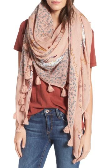 Women's Treasure & Bond Tiger Scarf, Size - Pink