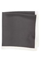 Men's Eton Silk Pocket Square, Size - Black