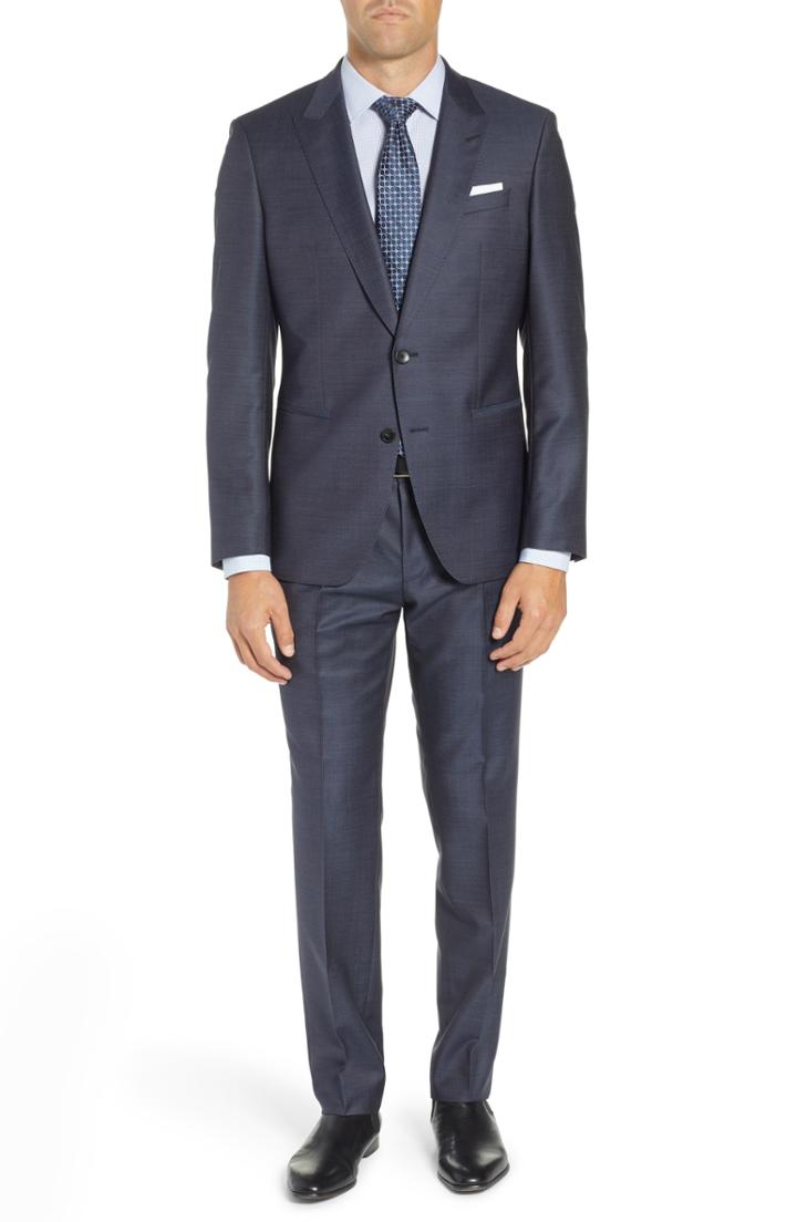 Men's Boss Helward/gelvin Slim Fit Solid Wool & Silk Suit