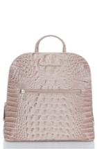 Brahmin Felicity Croc Embossed Leather Backpack - Pink