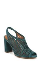 Women's Sarto By Franco Sarto Osbourne Perforated Slingback Sandal .5 M - Blue
