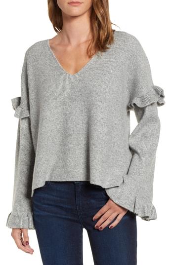 Women's Cupcakes And Cashmere Ruffle Slouchy Sweater