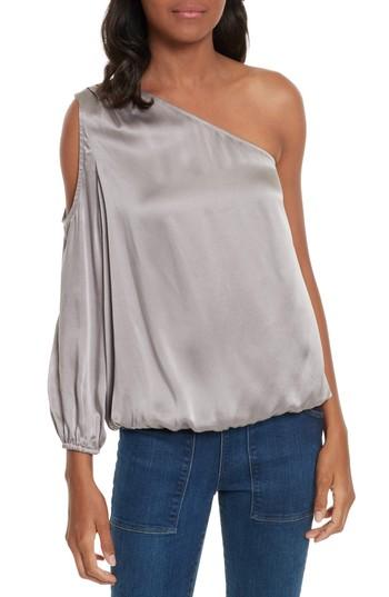 Women's Joie Abatha One-shoulder Silk Top - Metallic