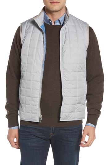 Men's Peter Millar Seneca Quilted Vest - Grey