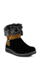 Women's Spring Step Popsicle Water Resistant Faux Fur Bootie Us / 35eu - Black