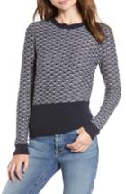 Women's Hinge Pattern Sweater, Size - Blue