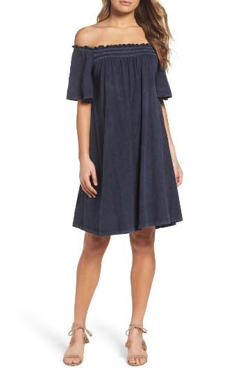 Women's French Connection Chisulo Off The Shoulder Swing Dress - Blue