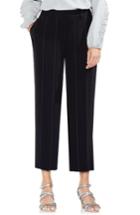 Women's Vince Camuto Wide Chalk Stripe Crop Pants - Black