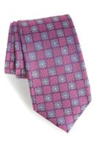 Men's Nordstrom Men's Shop Settala Medallion Silk Tie, Size X-long - Pink