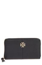 Women's Tory Burch Ivy Leather Continental Wallet - Black