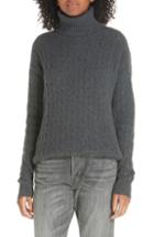 Women's Polo Ralph Lauren Side Slit Cable Turtleneck