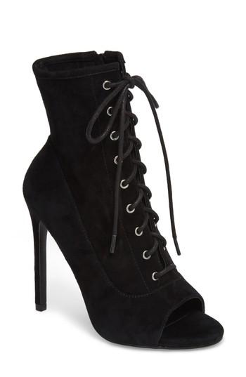 Women's Steve Madden Saint Lace-up Bootie .5 M - Black