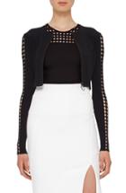 Women's Akris Punto Dot Cutout Sleeve Knit Cardigan