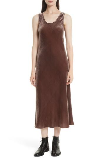 Women's Vince Velvet Tank Dress - Brown