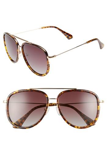 Men's Prive Revaux The King 55mm Polarized Aviator Sunglasses - Tortoise