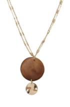 Women's Ettika Wood Pendant Necklace