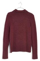 Women's Madewell Inland Rolled Turtleneck Sweater, Size - Burgundy