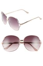 Women's Leith 60mm Square Butterfly Sunglasses - Gold/ Nude