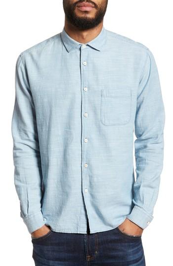 Men's Ymc Curtis Fit Sport Shirt, Size Small - Blue