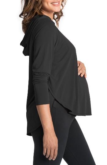Women's Bun Maternity So Soft Maternity/nursing Hoodie - Black