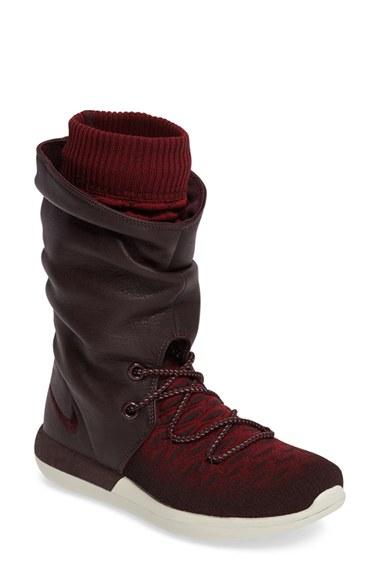 Women's Nike Roshe Two Flyknit Water Repellent Sneaker Boot M - Red