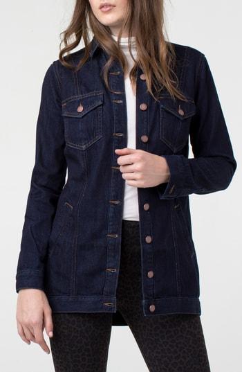 Women's Liverpool High/low Denim Jacket - Blue