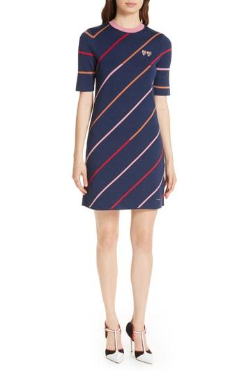 Women's Ted Baker London Colour By Numbers Pelinor Stripe Dress - Blue