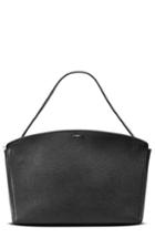 Shinola Curved Latigo Leather Satchel - Black