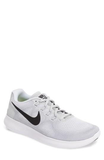 Men's Nike Free Run 2017 Running Shoe .5 M - White
