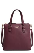 Kate Spade New York Jackson Street - Hayley Leather Satchel - Burgundy