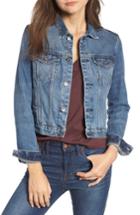 Women's Scotch & Soda Pleated Denim Trucker Jacket - Blue