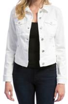 Petite Women's Liverpool Jeans Company Denim Jacket P - White