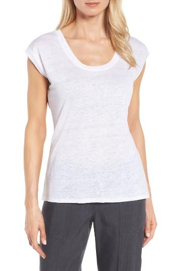 Women's Nordstrom Collection Linen Jersey Tee