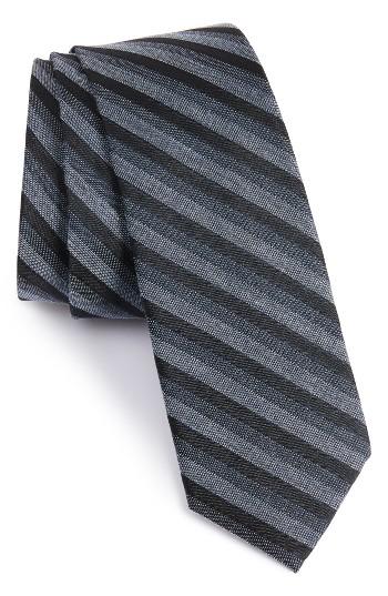 Men's Calibrate Como Stripe Silk Blend Skinny Tie