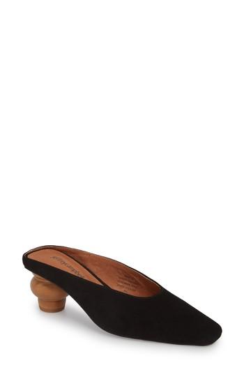 Women's Jeffrey Campbell Cryptic Statement Heel Mule .5 M - Black